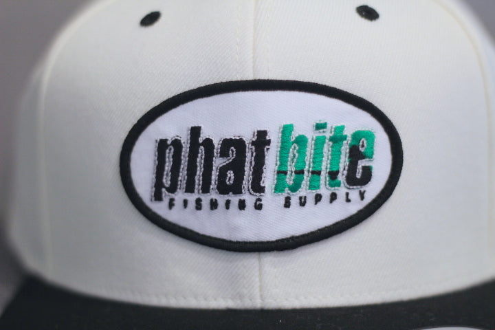 Phat Bite "The Beats" Snapback Cap White Black Fishing Supply ファットバイト スナップバック