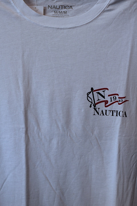 Nautica(ノーティカ) S/S 1983 Logo Tee White Cotton アーチ ロゴ Tシャツ