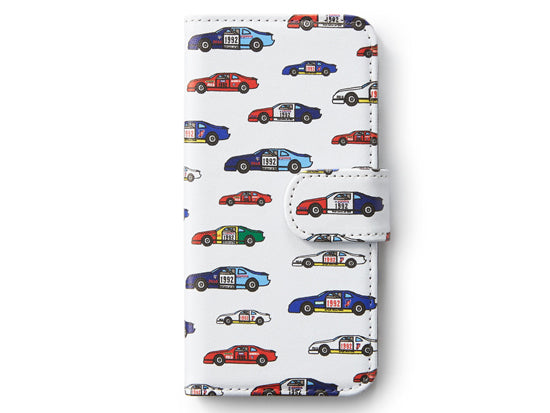 × POLITO "RACING i PHONE COVER (FOR 6/6s)" ポリート レーシングカー アイフォン カバー ケース 手帳型 総柄