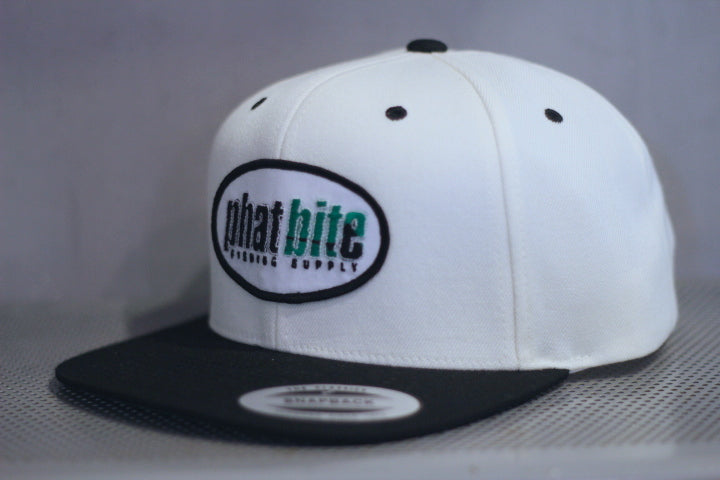 Phat Bite "The Beats" Snapback Cap White Black Fishing Supply ファットバイト スナップバック