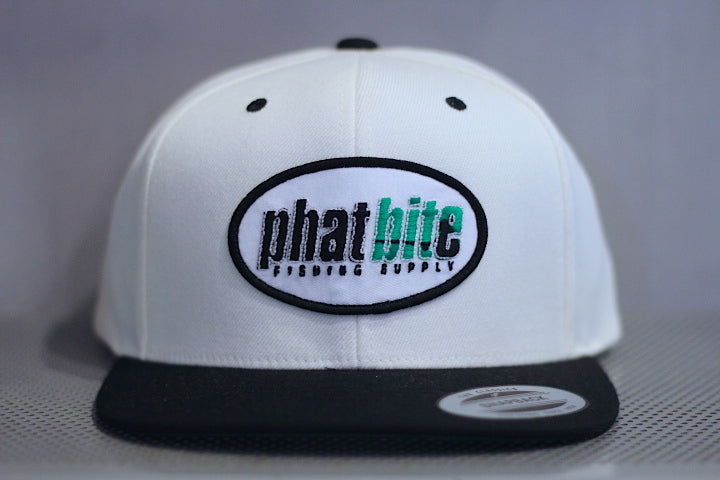 Phat Bite "The Beats" Snapback Cap White Black Fishing Supply ファットバイト スナップバック