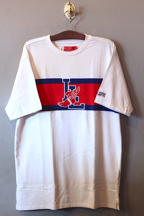 Lo Life(ローライフ)L Wing Stripe Tee P Wing White ウイング フット 刺繍 ホワイト T-SHIRTS Polo 92 93 RL