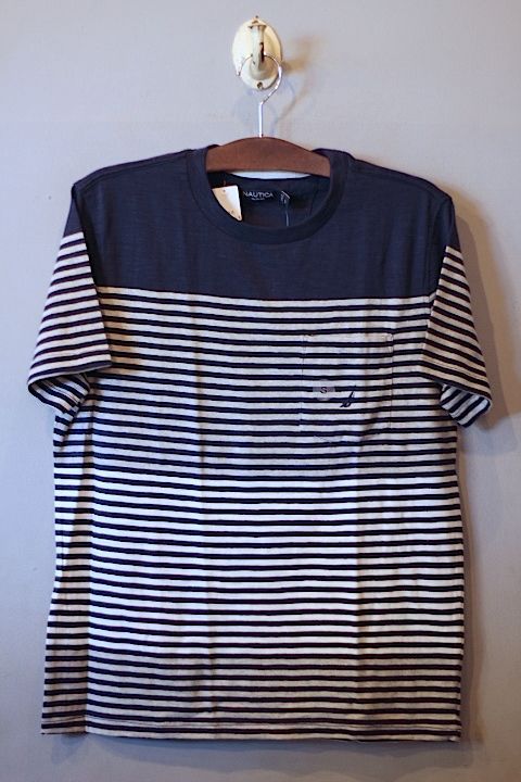 Nautica(ノーティカ) S/S Border Tee Navy Grey Cotton ボーダー Tシャツ