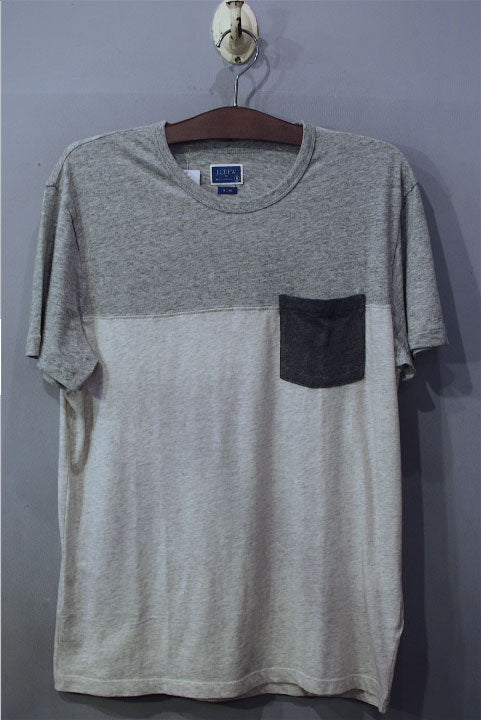 J.Crew (ジェイクルー) S/S Pocket Tee Slim Grey T-Shirts 切替 ポケット Solid