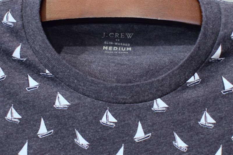 J.Crew (ジェイクルー) S/S Slim Washed Yacht Pocket Tee Charcoal Grey T-Shirts