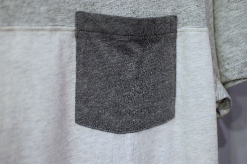 J.Crew (ジェイクルー) S/S Pocket Tee Slim Grey T-Shirts 切替 ポケット Solid