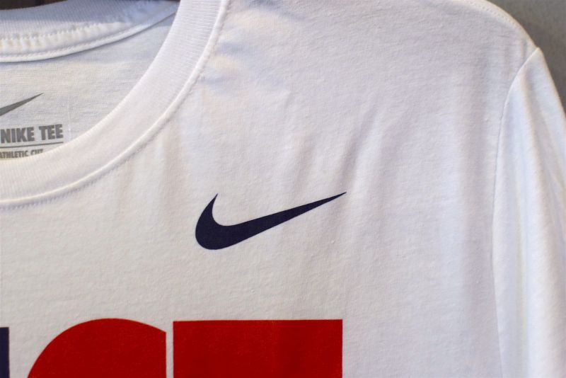 Nike(ナイキ) S/S "Just Do It" US Flag Logo Tee Navy White Red