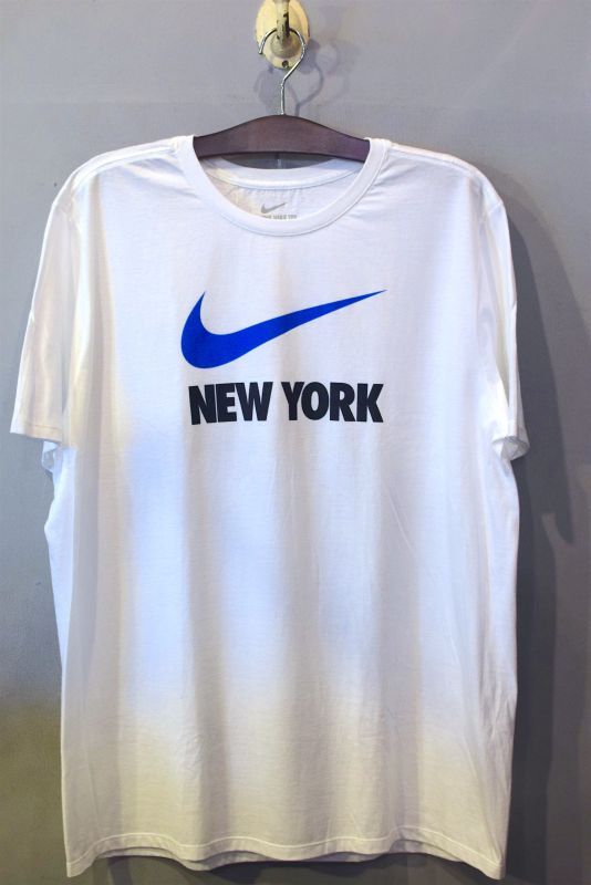 Nike(ナイキ) S/S "NEW YORK" Swoosh Logo Tee White Blue