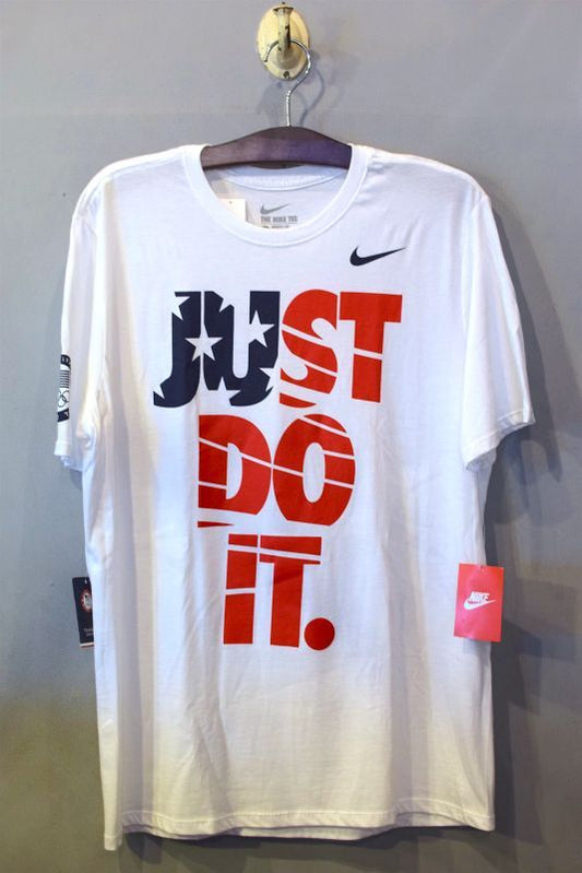 Nike(ナイキ) S/S "Just Do It" US Flag Logo Tee Navy White Red