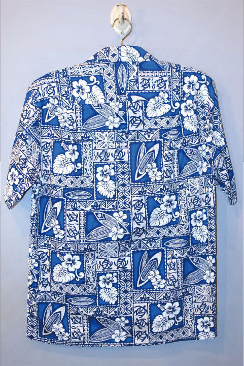 Pacific legend Aloha Shirts Hawaiian Allover Navy パシフィック レジェンド アロハ シャツ