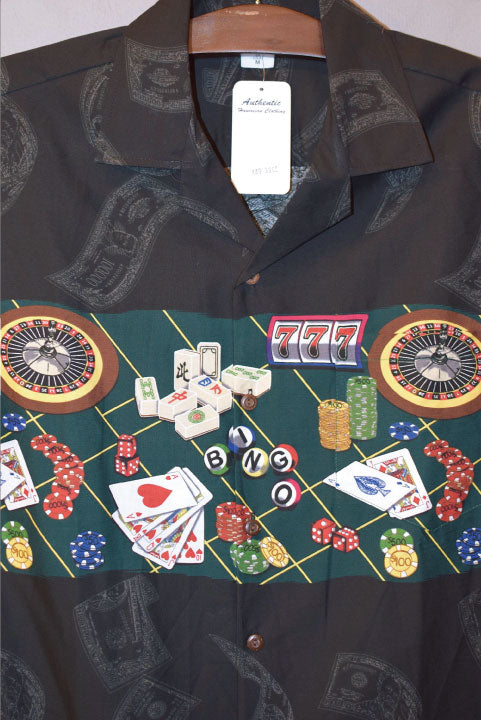 Pacific legend Aloha Shirts Casino Black パシフィック レジェンド アロハシャツ カジノ ブラック