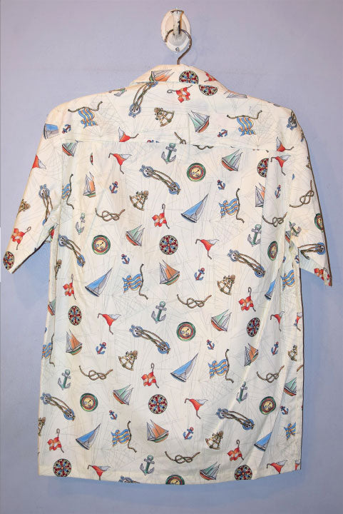 Pacific legend Aloha Shirts Yacht White パシフィック レジェンド アロハシャツ ヨット ホワイト