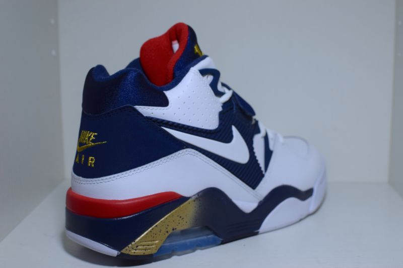 Nike(ナイキ) Air Force 180 Olympic White Mid Navy Metallic Gold 16