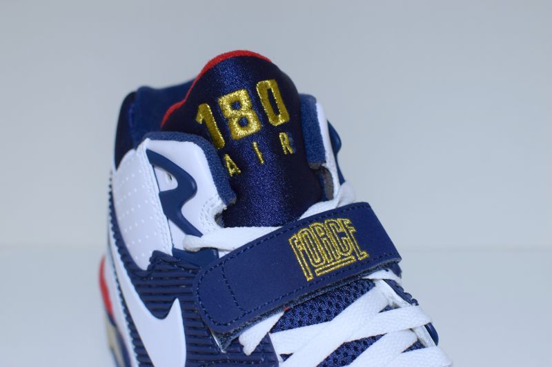 Nike(ナイキ) Air Force 180 Olympic White Mid Navy Metallic Gold 16