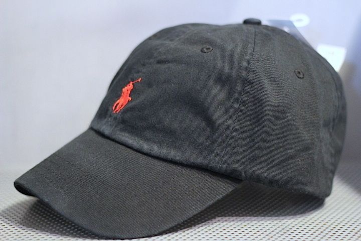 Polo Ralph Lauren(ラルフ ローレン)Cotton One Point Logo Cap  ブラック　ポニー ポロ ロゴ ボール ラルフローレン キャップ