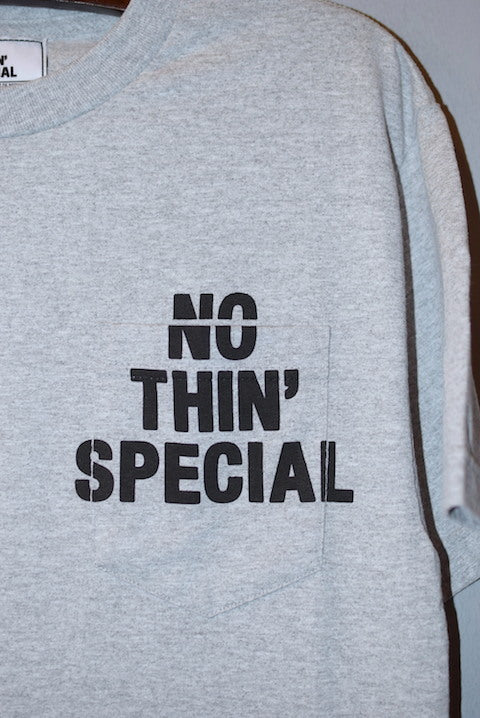 Nothin' Special(ナッシン スペシャル) NOTHIN' Logo S/S Pocket Tee Grey