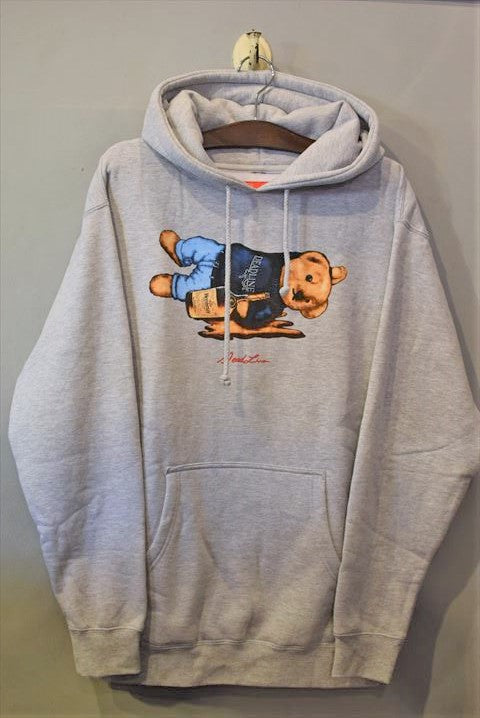 Deadline(デッドライン) Ｂear Pullover Hoodie Grey ベアー プルオーバー フーディー スウェット