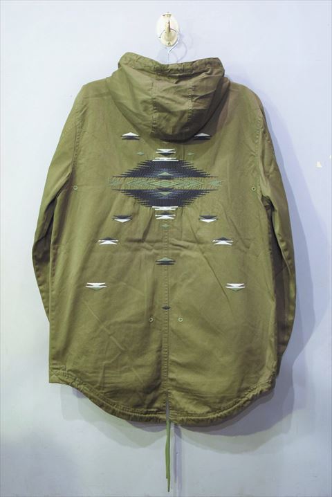 Staple Design(ステイプル デザイン) Apache Parka Olive Jacket アパッチ パーカー ジャケット モッズ コート オリーブ ピジョン 総柄