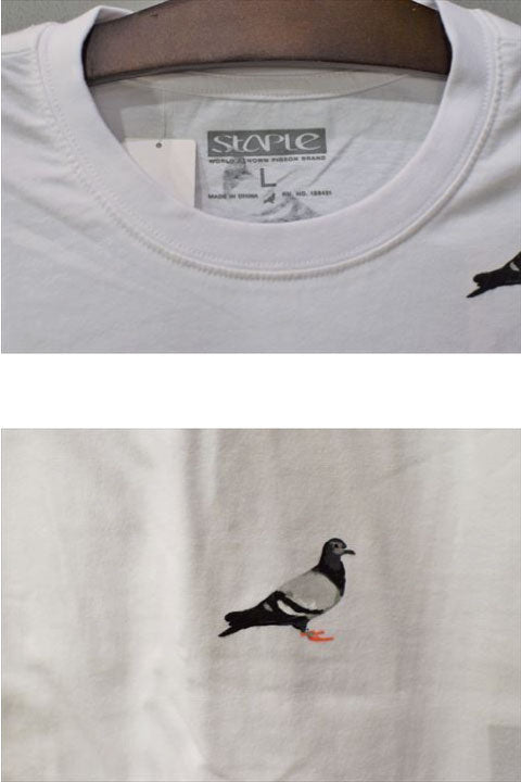 Staple Design(ステイプル デザイン) S/S All Over Pigeon Tee White オールオーバー ピジョン Tシャツ 総柄