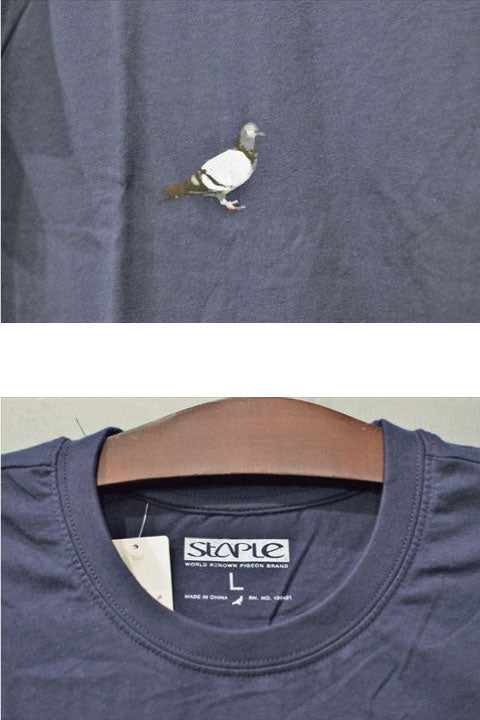 Staple Design(ステイプル デザイン) S/S All Over Pigeon Tee Navy オールオーバー ピジョン Tシャツ 総柄