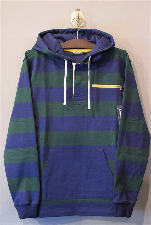 Border Rugby Hoodie Green Navy ボーダー ラグビー フーディー グリーン ネイビー ラガーシャツ