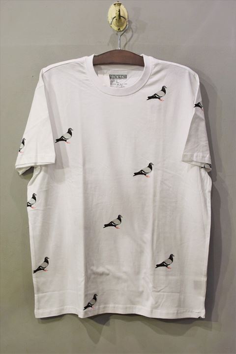 Staple Design(ステイプル デザイン) S/S All Over Pigeon Tee White オールオーバー ピジョン Tシャツ 総柄