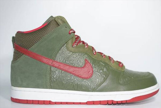 Nike Dunk High Stussy World Tour NY ナイキ ダンク ハイ ステューシー Olive Red