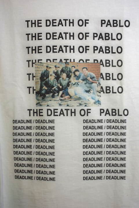 Deadline(デッドライン) Death of Pablo L/S Tee White ロンT Tシャツ