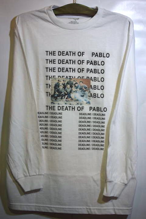 Deadline(デッドライン) Death of Pablo L/S Tee White ロンT Tシャツ