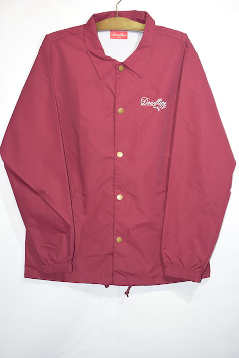 Deadline(デッドライン) Logo Coach Jacket Maroon ロゴ コーチ ジャケット マルーン