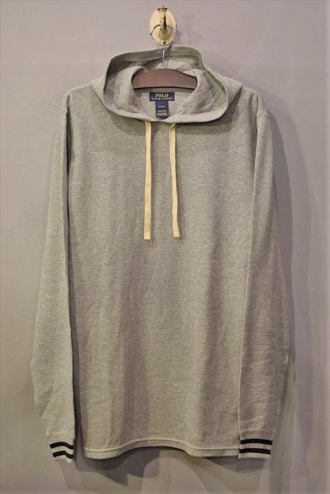 Polo Ralph Lauren(ポロ ラルフ ローレン) Pullover Hoodie Line Rib Grey フーディー