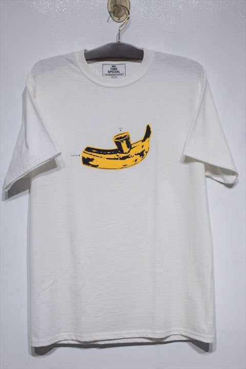 Nothin' Special(ナッシン スペシャル) To Get High S/S Tee White バナナ ロゴ グラフィック Vice アンディウォーホル