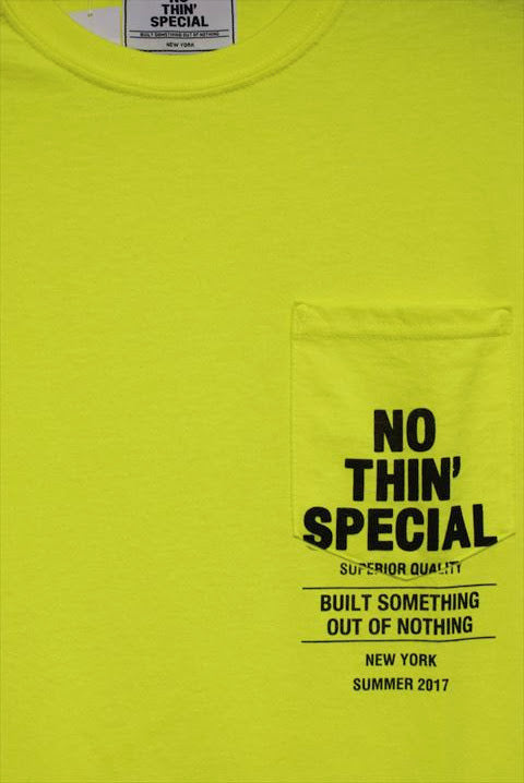 Nothin' Special(ナッシン スペシャル) S/S Pocket Tee Yellow ナッシン ロゴ Tシャツ イエロー Tシャツ