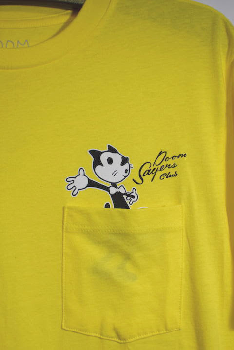 Doom Sayers(ドゥームセイヤーズ) S/S Felix Pocket Tee Yellow Felix The Cat 半袖 ショートスリーブ ポケット Tシャツ イエロー フィリックス キャット ネコ