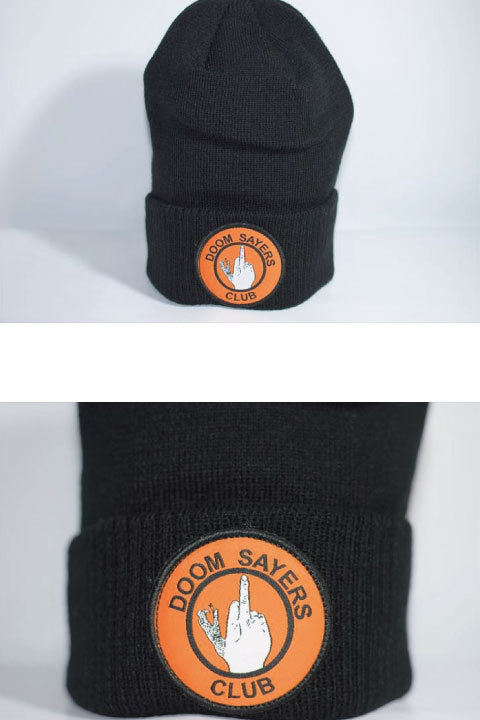 Doom Sayers(ドゥームセイヤーズ) Up Yours Knit Cap Beanie Black ニット キャップ ビーニー ブラック