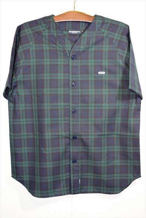 Black Watch Baseball Shirt Green Navy ブラック ウォッチ ベースボール シャツ