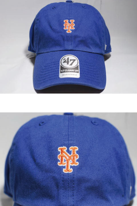 47 Brand(フォーティーセブンブランド)New York Mets Ball Cap Small Logo Blue Orange ブルー オレンジ スモール ロゴ Round 6 Panel