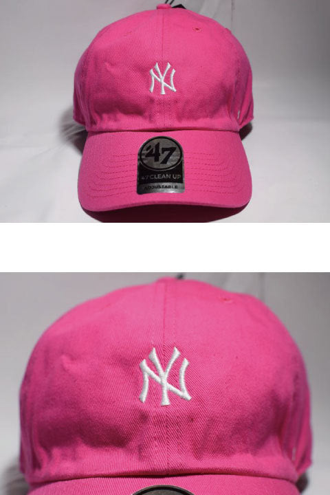 47 Brand(フォーティーセブンブランドNew York Yankees Ball Cap Small Logo Pink White ピンク ホワイト スモール ロゴ Round 6 Panel