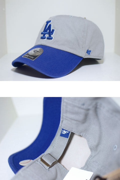 47 Brand(フォーティーセブンブランド)Los Angeles Dodgers 2Tone Ball Cap Grey Blue ツートーン グレー ブルー ロサンゼルス ドジャース Round 6 Panel