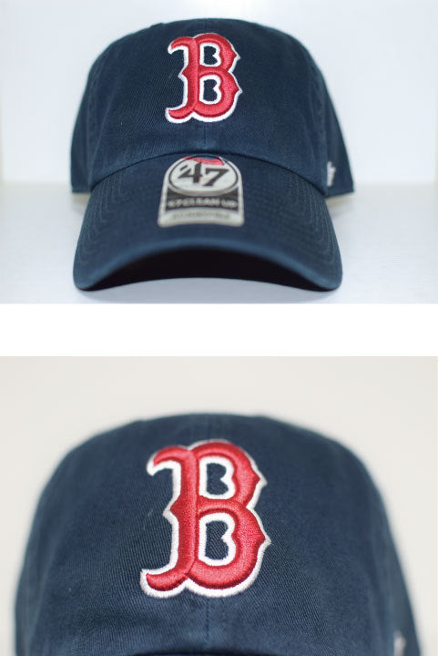 47 Brand(フォーティーセブンブランド)Boston Red Sox Ball Cap Navy Red ネイビー レッド Round 6 Panel ラウンド ボール キャップ MLB