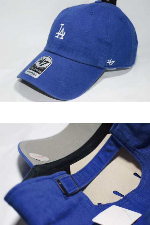 47 Brand(フォーティーセブンブランド) Los Angeles Dodgers Ball Cap Small Logo Blue White ブルー ホワイト スモール ロゴ ロサンゼルス ドジャース Round 6 Panel ラウンド キャップ MLB