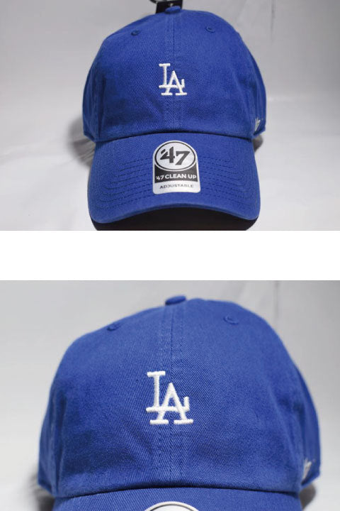 47 Brand(フォーティーセブンブランド) Los Angeles Dodgers Ball Cap Small Logo Blue White ブルー ホワイト スモール ロゴ ロサンゼルス ドジャース Round 6 Panel ラウンド キャップ MLB
