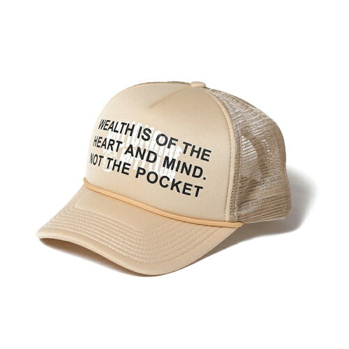 Billionaire Boys Club (ビリオネアボーイズクラブ)Mantra Logo Mesh Trucker Cap Khaki ロゴ メッシュ トラッカー キャップ