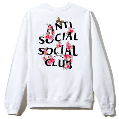 Anti Social Social Club(アンチ ソーシャル ソーシャル クラブ)KKOCH Crew Neck Sweat White Logo ロゴ クルーネック スウェット