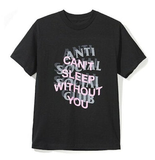 Anti Social Social Club(アンチ ソーシャル ソーシャル クラブ)Logo S/S Tee Black ロゴ 半袖 Tシャツ ブラック ピンク Can't Sleep Without You ASSC