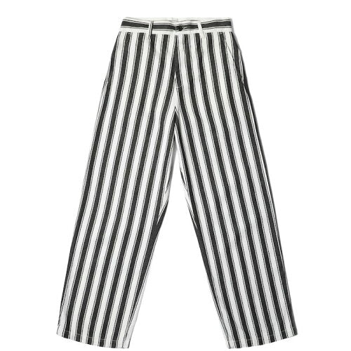 W` Cardony Stripe Pants Black White ブラック ホワイト ウィメンズ レディース Relaxed Straight