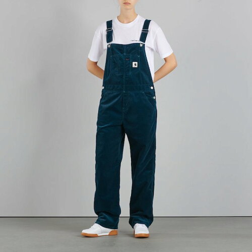 Bib Overall Straight Blue Coventry Corduroy, 8 Wales, 9.7 oz ウィメンズ