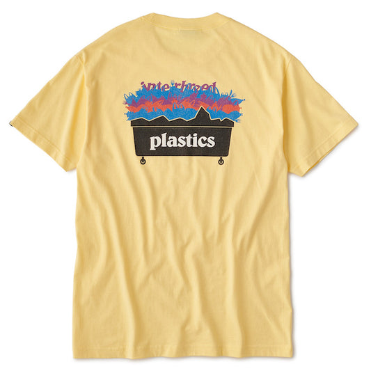 Plastic S/S Tee プラスティック Tシャツ Pale Yellow White