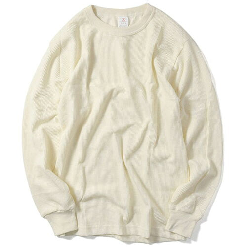 Thermal L/S Tee Natural White Solid サーマル 無地 Tシャツ