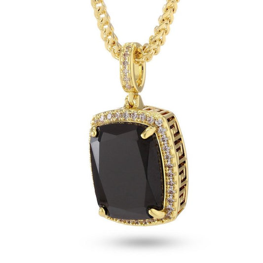 14K Gold Onyx Crown Necklace ネックレス オニキス